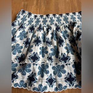 Agua Bendita Target Floral Coral Tile Mini Skirt, XL. NWOT